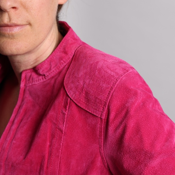 Ruff Hewn pink suede jacket size small - Picture 3 of 9